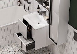 Акватон Мебель для ванной Ривьера 60 белая матовая – фотография-6